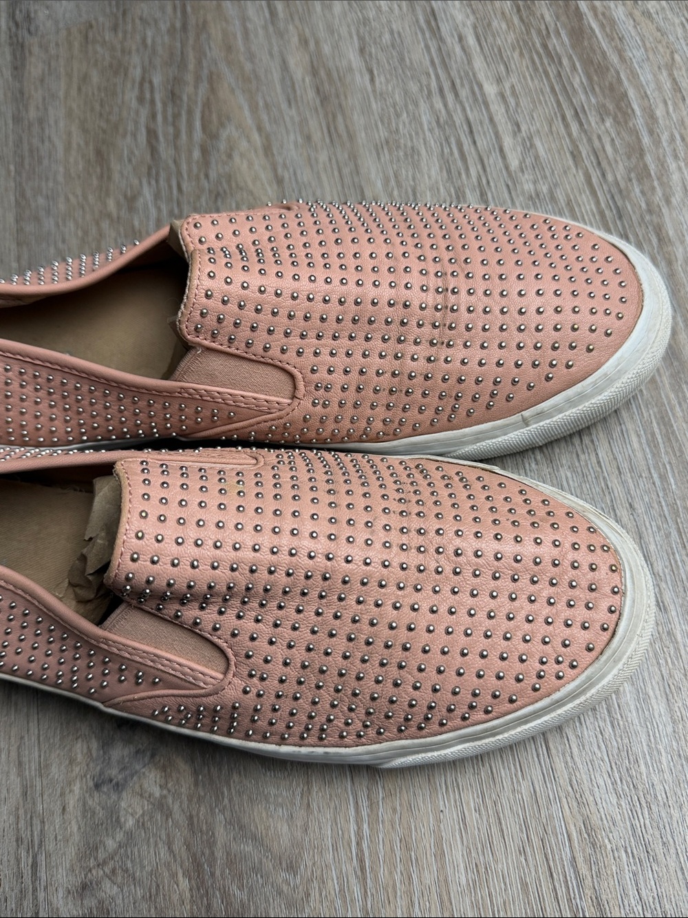 Coach Maggie Studded Slip On Sneakers Blush Pink Leather Shoes Women’s 10B - Picture 4 of 12